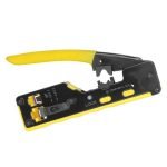 ⁦أداة تجعيد كابل مع قاطع أسلاك مدمج بها - RJ45 - CAT5 - CAT6 - CAT7  / موديلHT-7088 - لون اصفر⁩ - الصورة ⁦4⁩