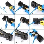 ⁦أداة تجعيد كابل مع قاطع أسلاك مدمج بها RJ11 - RJ12 - RJ45 - CAT3- CAT5E - CAT6   / موديل EZ⁩ - الصورة ⁦8⁩