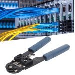 أداة تجعيد كابل مع قاطع أسلاك مدمج بها -  RJ45 - 8P8C   / موديل HT-210N