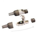 طقم RJ45 - CAT6 عدد 1 قطعة معدن عالي الجودة / موديل CCV12 - لون اسود