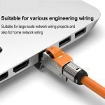 ⁦طقم RJ45 - CAT6 عدد 1 قطعة معدن عالي الجودة / موديل VTX2 - لون برتقالي⁩ - الصورة ⁦3⁩