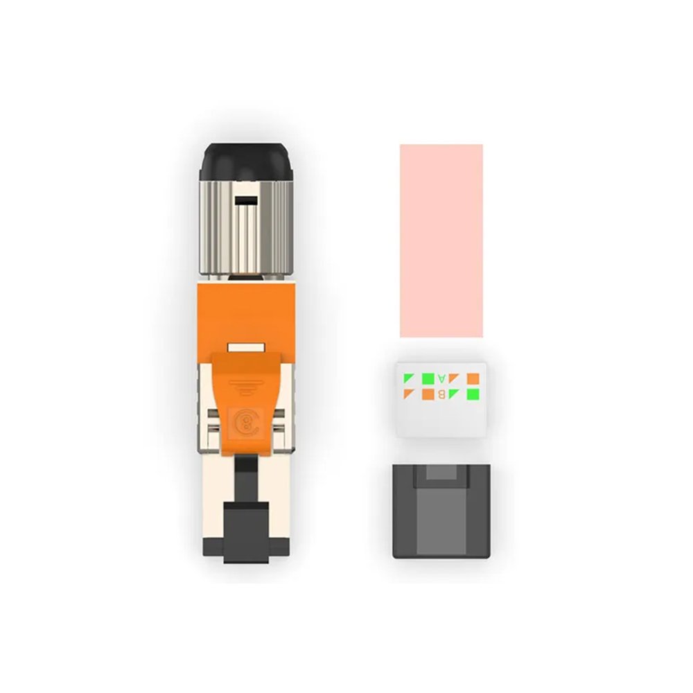 Orange طقم RJ45 - CAT6 عدد 1 قطعة معدن عالي الجودة / موديل VTX2 - لون برتقالي - الصورة 1