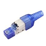 CAT6 - RJ45 Kit - 1 Pieces Metal  / Model CCV12 - Blue Color - Image 2