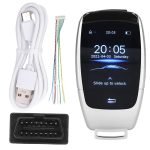 Smart key for cars that operate with a fingerprint only - equipped with a high-quality LCD screen to control the main functions of the car from the inside / Model TK900