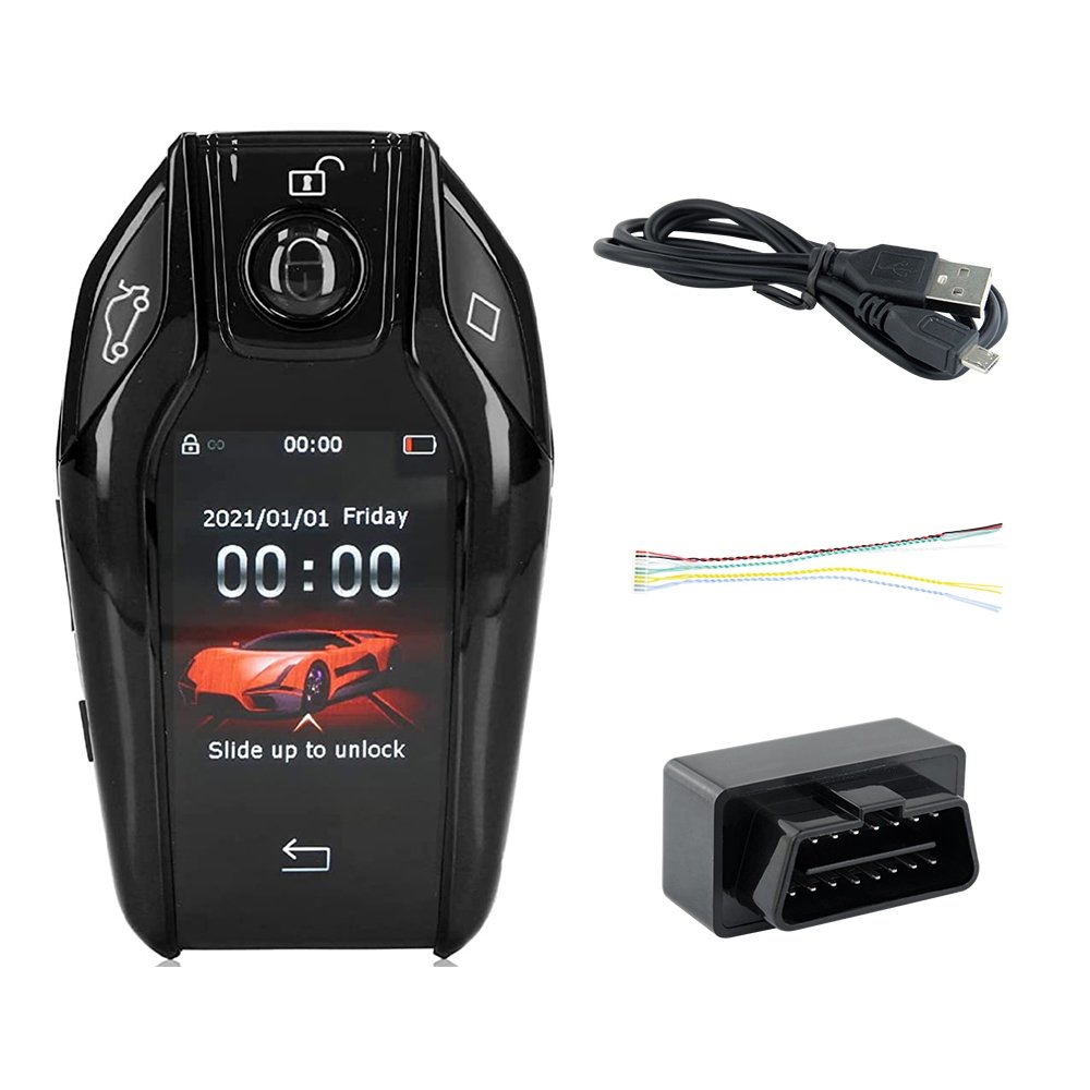 sa145df4sa564f56dsa4f564ds56f4 مفتاح ذكي للسيارات التي تعمل ببصمة فقط - مزود بشاشة LCD جودة عالية للتحكم الوظائف الرئيسية للسيارة من الداخل / موديل TK800 - الصورة 1