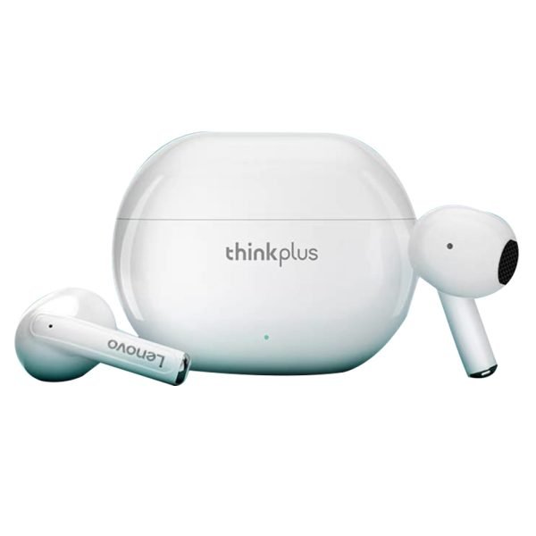 ThinkPlus Bluetooth 5.0 Touch Air Pods with HD Microphone. 250 mAh battery. HD stereo sound / Model XT93 - White Color