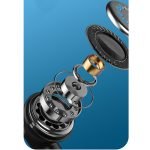 ThinkPlus Bluetooth 5.0 Touch Air Pods with HD Microphone. 250 mAh battery. HD stereo sound / Model XT96 - Black Color - Image 4