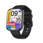 ساعة سمارت الترا  تعمل باللمس شاشة 1.91 بوصة HD عالية الدقة مزود بتقنية NFC ومقاومة للماء / موديل DV03 - لون اسود