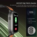 ⁦ساعة سمارت الترا  تعمل باللمس شاشة 1.96 بوصة HD عالية الدقة مزود بتقنية NFC ومقاومة للماء / موديل DV02 - لون اسود⁩ - الصورة ⁦2⁩