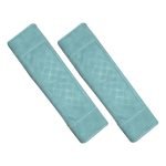 2 pieces of car seat belt cover made of velor, suitable for all cars / Model GTC300  - Turquoise Color