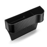 Multi-functional car seat side organizer suitable for all models and types of cars (One Piece) / JJG100 - Glossy Black Carbon Color