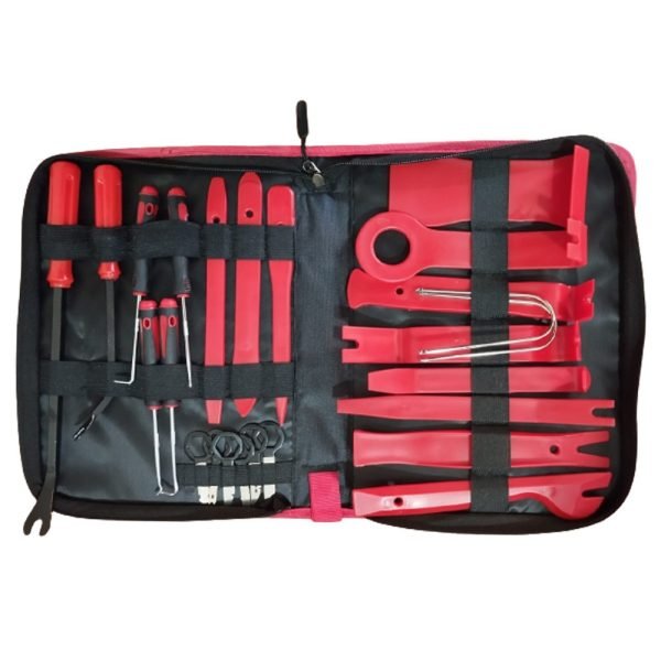 A set of tools for dismantling, repairing and installing the red dashboard / 25 Pieces