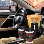 ⁦حامل أكواب للسيارة  بالاضافة الي 2 فتحة كوب صغيرة وفتحة اكواب كبيرة  وحامل موبايل/ موديل CUP-B03⁩ - الصورة ⁦2⁩