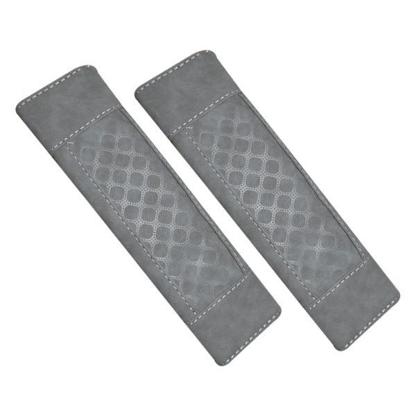 2 pieces of car seat belt cover made of velor, suitable for all cars / Model GTC300  - Grey Color