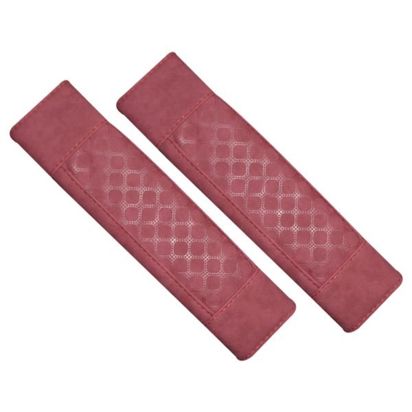 2 pieces of car seat belt cover made of velor, suitable for all cars / Model GTC300  - Red Color