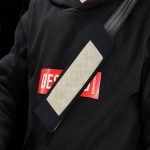 2 pieces of car seat belt cover made of velor, suitable for all cars / Model GTC300  - Beaje * Black Color - Image 2