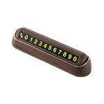 car parking number plate is attached to the car dashboard for easy and quick access - Model HT-902 / Wood Color - Image 3