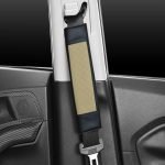 2 pieces of leather car seat belt cover, suitable for all cars / Model GTC200 - Beaje * Black Color - Image 2