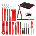 A set of tools for dismantling, repairing and installing dashboard / 39 Pieces - Red Color
