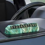 car parking number plate is attached to the car dashboard for easy and quick access - Model HT-902 / Multi Color - Image 3