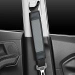 2 pieces of leather car seat belt cover, suitable for all cars / Model GTC200 - Grey * Black Color - Image 3