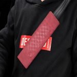 2 pieces of car seat belt cover made of velor, suitable for all cars / Model GTC300  - Red Color - Image 3