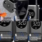Wireless portable air pump and blower that works without connections 50 Watt -  Battery 4000Mah / Model CZK-3668 - Black - Image 8