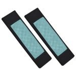2 pieces of car seat belt cover made of velor, suitable for all cars / Model GTC300  - Turquoise * Black Color