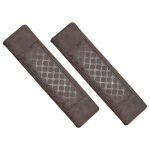 2 pieces of car seat belt cover made of velor, suitable for all cars / Model GTC300  - Brown Color
