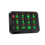 RGB keyboard consisting of 12 multi-functional keys to control the electrical circuits of the car or home  / CCX100