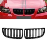 2 قطعة من الشبكة الامامية لسيارة BMW 5 Series F10 ( 10-17 ) / لون اسود لامع