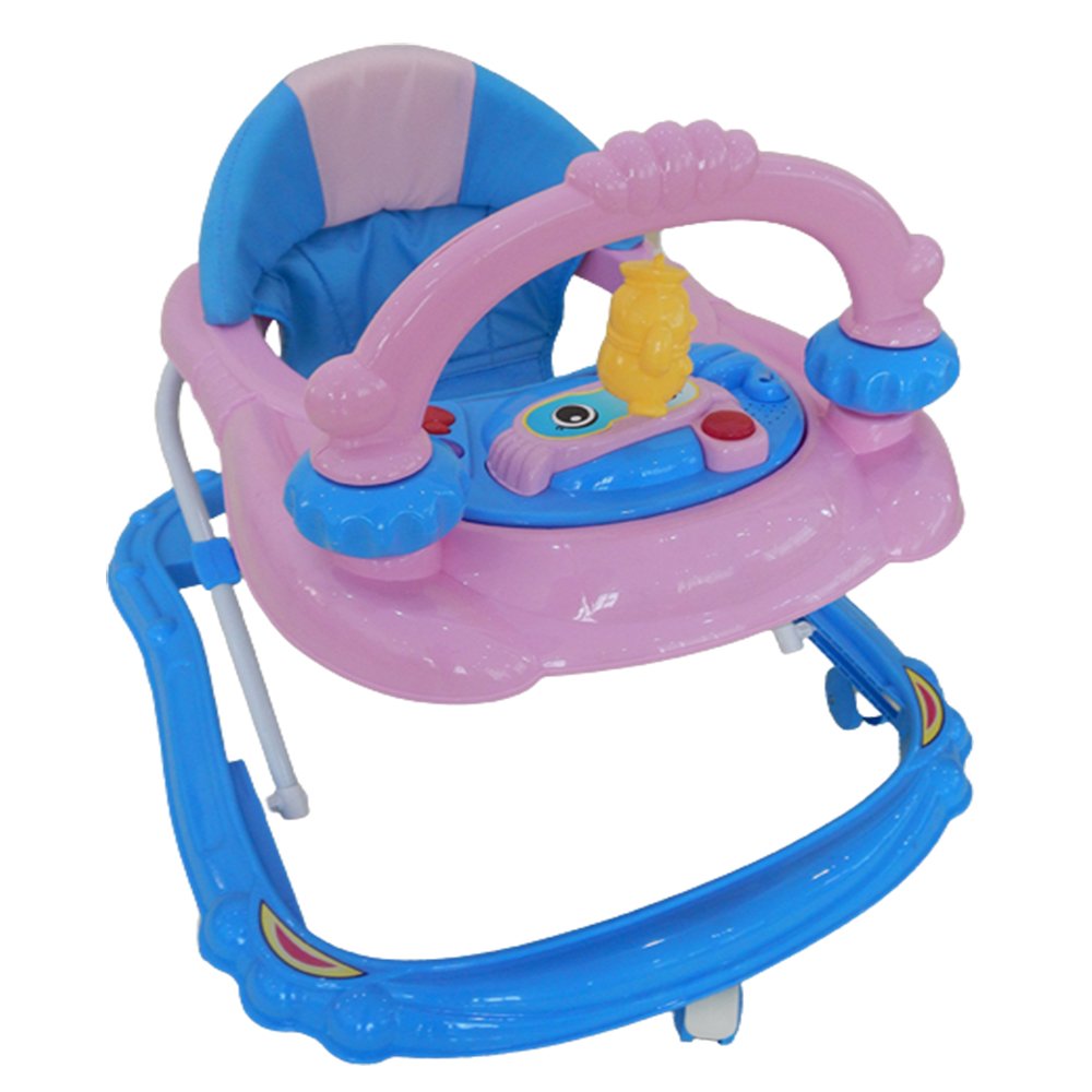 Light Pink - Blue High-quality baby walker for learning walking / Model BBA70 - Light Blue * Light Pink Color - Image 1