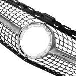 Car front grille compatible with Mercedes CW205 Model 2019-2021 Without Camera Hole / Diamond Chrome Color - Image 4