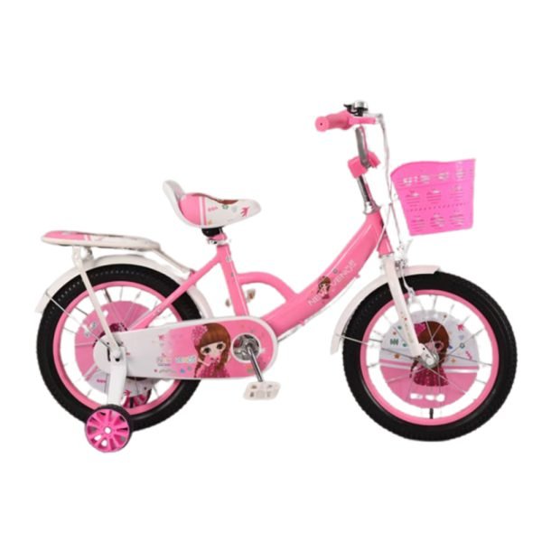 High quality single speed children's bicycle "bicycle" with basket for children / Model KKJB100 - Pink Color