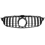 Car front grille compatible with Mercedes CW205 Model 2015-2018 GT Without Camera Hole / Black Color - Image 2