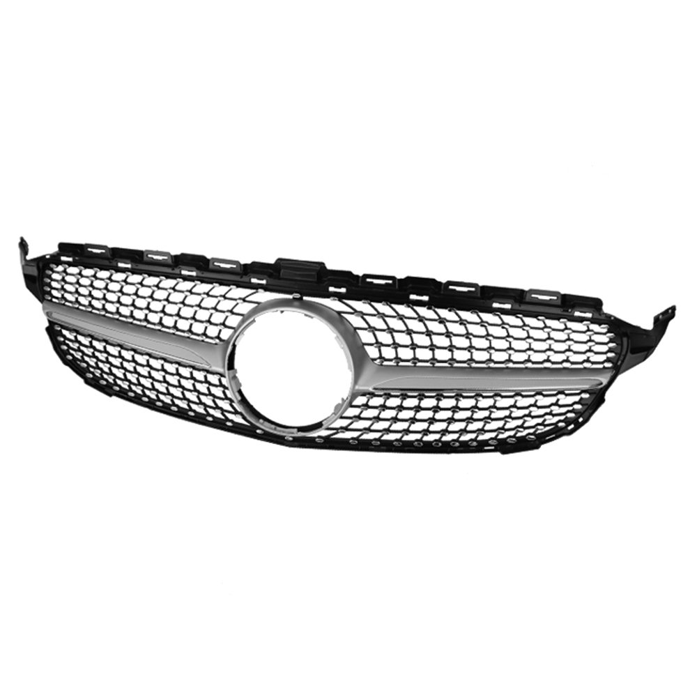 dsad4758wq7d8wq7d98wq Car front grille compatible with Mercedes CW205 Model 2015 - 2018 Without Camera Hole / Diamond Chrome Color - Image 1