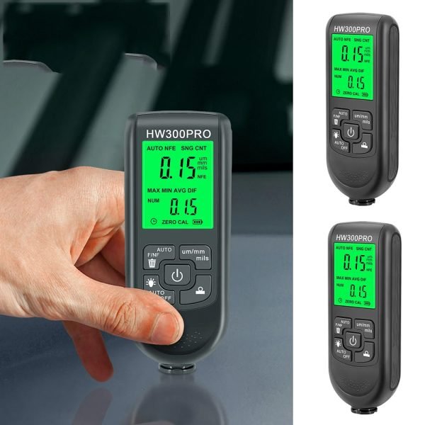 جهاز ديجيتال لقياس سمك طلاء السيارة عالي الجودة / موديل HW-300PRO - لون اسود