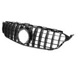 Car front grille compatible with Mercedes CW205 Model 2015-2018 GT Without Camera Hole / Black Color