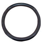 Leather car steering wheel cover, compatible with all car models / Model BN10 - Dark Brown X Black Color