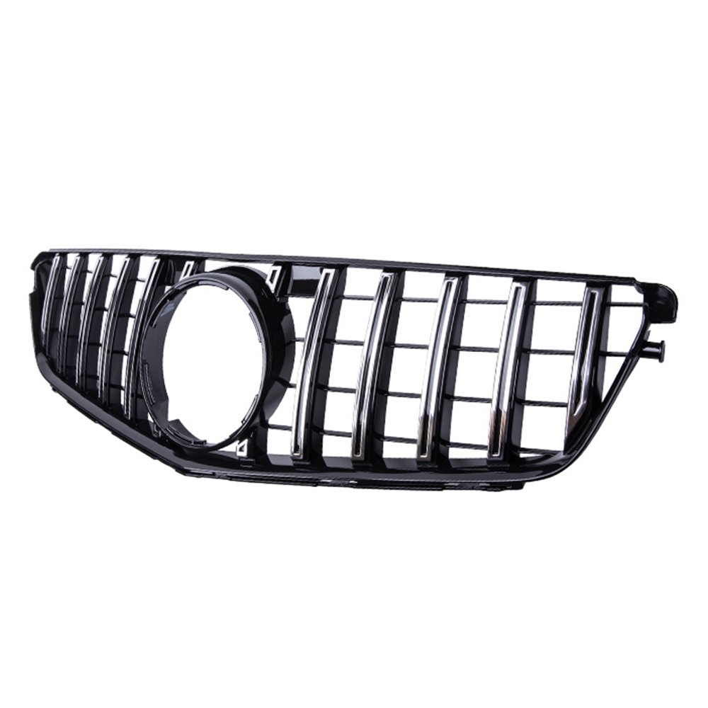 sad454wq456d4wq56 Car front grille compatible with Mercedes CW204 From Model 2008 to 2014 GT / Black With Chrome Color - Image 1