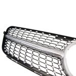 Car front grille compatible with Mercedes CW204 Model 2008-2014 / Diamond Full Black Color - Image 4