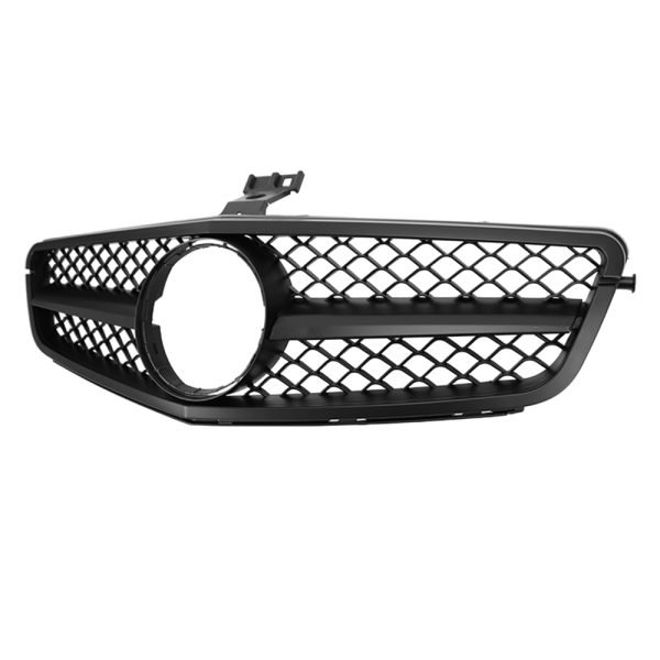 Car front grille compatible with Mercedes CW204 From Model 2008 to 2014  / AMG MAT Black Color