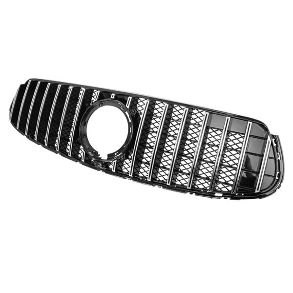 Car front grille compatible with Mercedes GLC X253 Model 2020- / Chrome Color