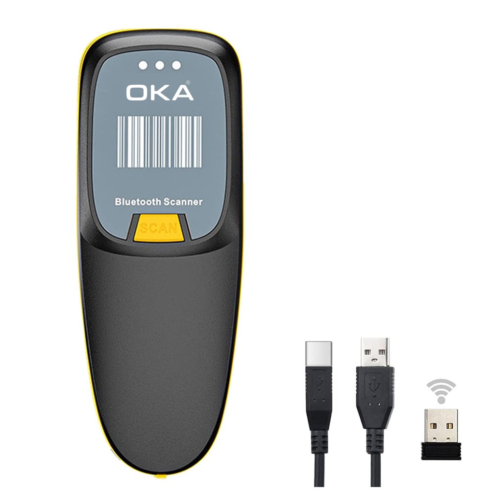 ad56as4d564as6d54asd6 اوكا سكانر ليزر باركود - QR Code وايرلس عالي الجودة يعمل بالبلوتوث – 2D / موديل OKA HC-300R - الصورة 1