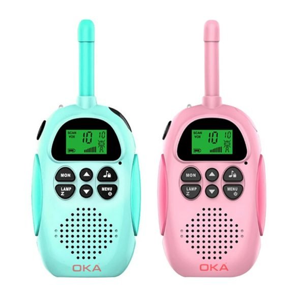 OKA 2 small portable transmitter and receiver for children and adults, suitable for camping and games / Model D100