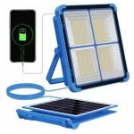 Rechargeable emergency flashlight - charged via USB or the sun 200 Watt / Model BL-911