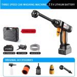 Rechargeable water pressure gun for washing cars, bicycles and windows It is equipped with three speeds / Model TTG10 - Image 4