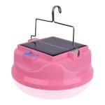 Rechargeable emergency flashlight - charged via USB 150 watts with a solar cell / Model LKL Pink
