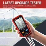 Solar PV Multimeter - Solar MPPT Meter with Ultra Clear Large LCD Display Smart MPPT Open Circuit Voltage Troubleshooting Aid Tool for Solar PV Tester 800W /Model FB673PV - Image 5