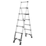 Imported telescopic aluminum ladder with adjustable parts - 5 steps ladder / Model YT-AT-S5